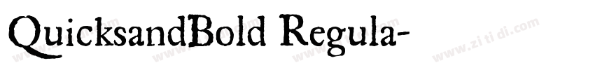 QuicksandBold Regula字体转换